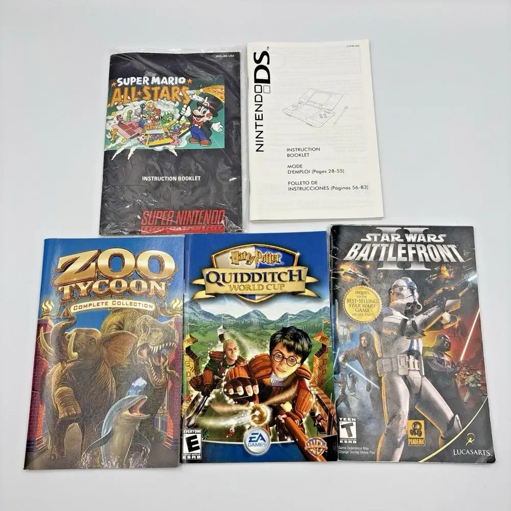 Lot Misc Nintendo/Sega Manuals Gamecube Nintendo DS/3DS NES and more